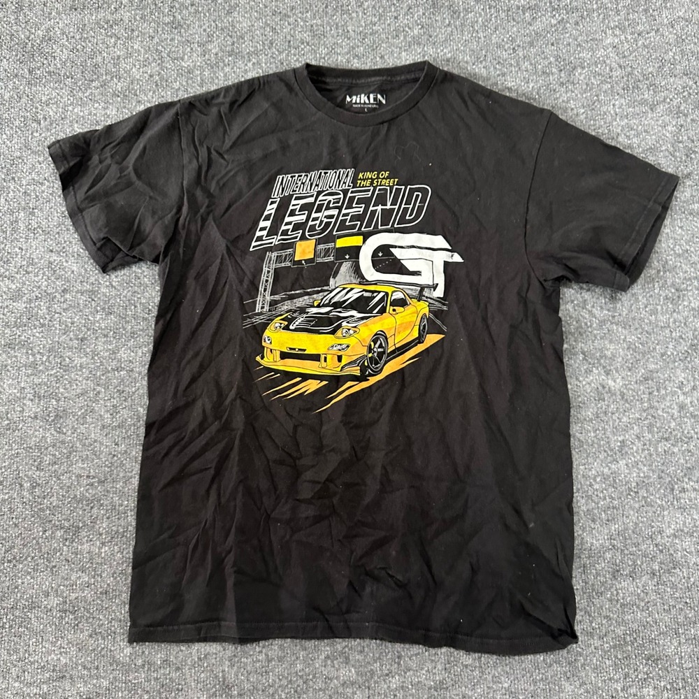 Miken T-Shirt Mens Size L Black JDM Legend GT Racing Graphic Tee Short Sleeve